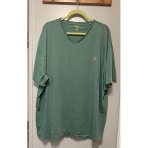 Polo Ralph Lauren Classic Fit V-Neck T-Shirt Green Men's Two Xl Big